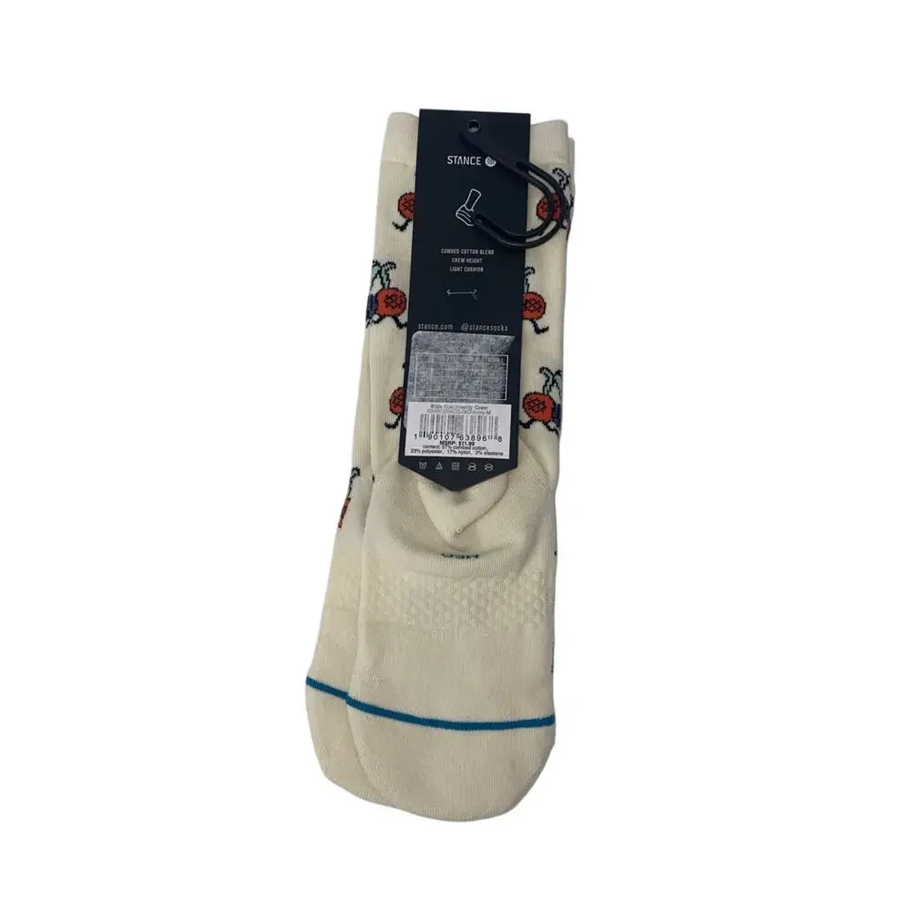 Stance Youth Kids Cherry Blackberry Ivory Crew Socks Multicolor Size M